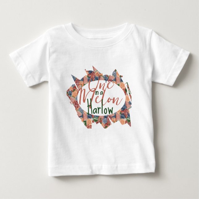 Camiseta Para Bebê Um em um primeiro aniversário de Melon - vibrações (Frente)