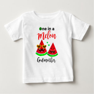 Camiseta Para Bebê Um Em Uma Gota De Melão Da Madrinha