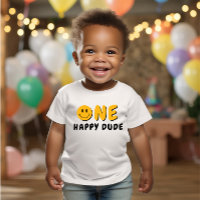 Um Feliz primeiro aniversario Laranja Smiley