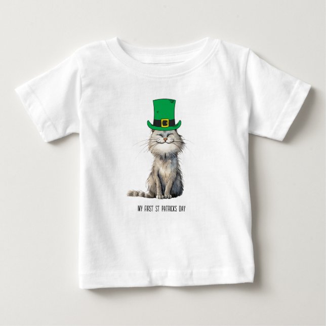 Camiseta Para Bebê Um gato irlandês feliz (Frente)