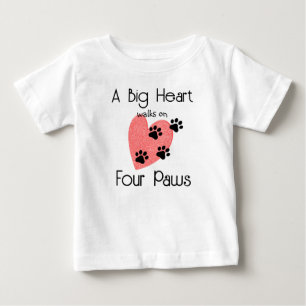 Camiseta Para Bebê Um grande coração anda em quatro patas - Pet Lover