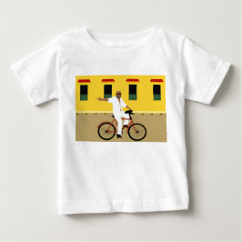 Camiseta Para Bebê Um homem em uma bicicleta de rua na Colômbia