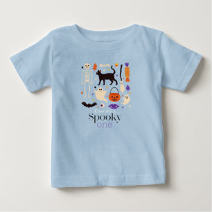 Camiseta Para Bebê Um Motivo de Halloween Assustador para o Primeiro