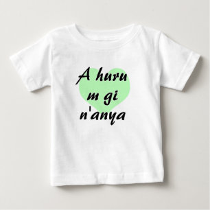 Camiseta Para Bebê Um n'anya do soldado do huru m - corações verdes