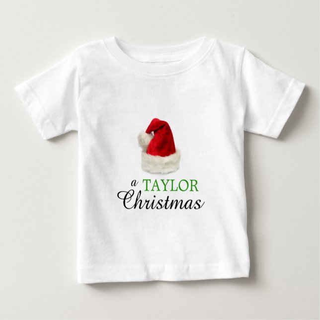 Camiseta Para Bebê Um Natal de TAYLOR (Frente)