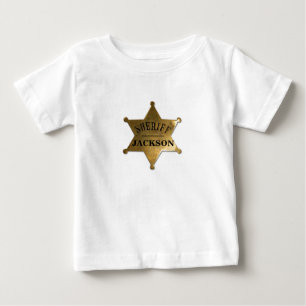 Camiseta Para Bebê Um novo Sherriff do Lil na cidade