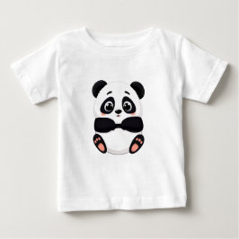 Camiseta Para Bebê Um Panda Feliz Amigo