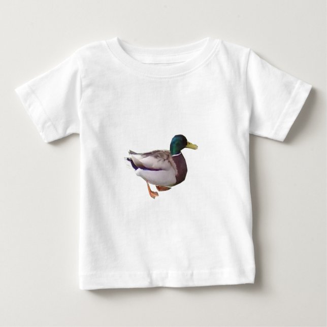 Camiseta Para Bebê Um Pato de pé (Frente)