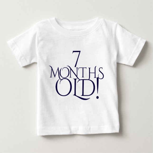 Camiseta Para Bebê um pedaço de bebê bonitinho de sete meses (Frente)