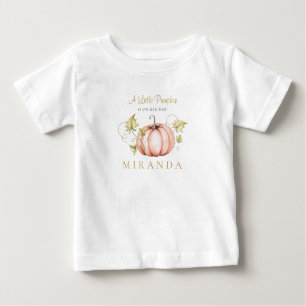 Camiseta Para Bebê Um Pequeno Chá de fraldas De Abóbora