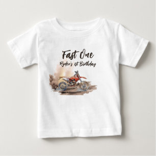 Camiseta Para Bebê Um Pequeno Piloto Rápido Primeiro Aniversário