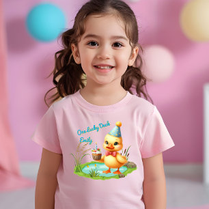Camiseta Para Bebê Um Pequeno Presente de Aniversário Bonito De Pato