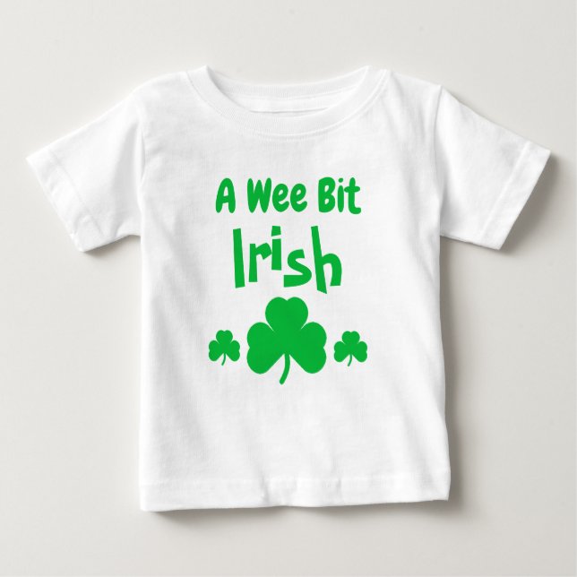 Camiseta Para Bebê Um Pouco Irlandês (Frente)