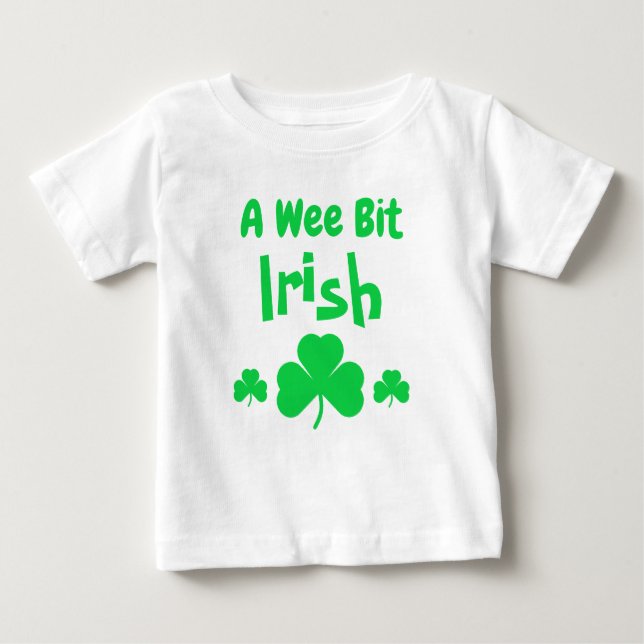 Camiseta Para Bebê Um Pouco Irlandês (Frente)