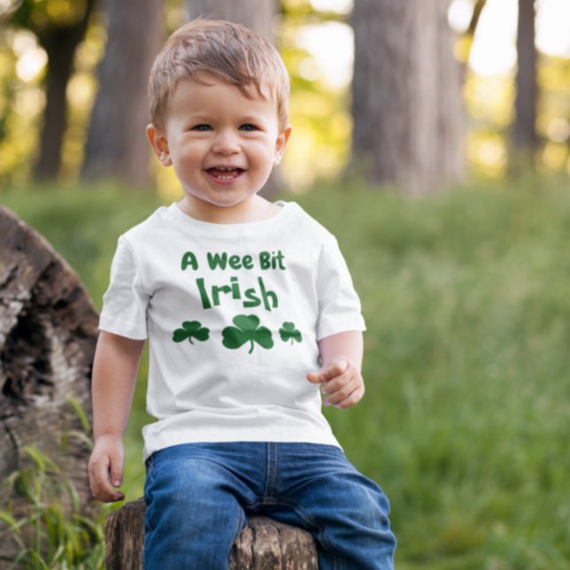 Camiseta Para Bebê Um Pouco Irlandês (Criador carregado)