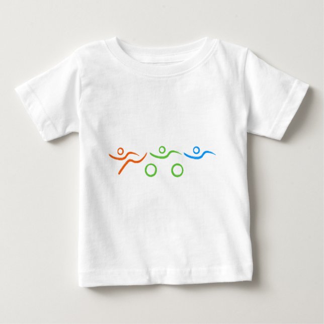 Camiseta Para Bebê Um presente Triathlon excelente para seu amigo ou  (Frente)