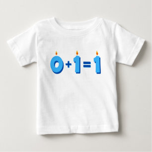 Camiseta Para Bebê Um primeiro aniversario Azul, Baby Boy T-Shirt