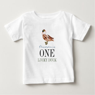 Camiseta Para Bebê Um primeiro aniversario Clássico de Duque Sortudo