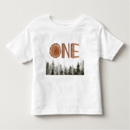 Camiseta Para Bebê Um primeiro aniversario de Árvores Verdes