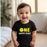 Camiseta Para Bebê Um primeiro aniversario Feliz Amarelo Smiley<br><div class="desc">Estamos sempre a adicionar novas designs semanais!</div>