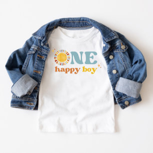 Camiseta Para Bebê Um primeiro aniversario Feliz Boho Sun