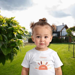 Camiseta Para Bebê Um Primeiro Aniversário - Primeira Viagem Em Torno