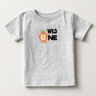 Camiseta Para Bebê um primeiro aniversário selvagem - combinando um 