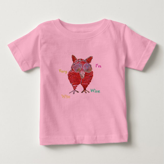 Camiseta Para Bebê Um sábia item de coruja (Frente)