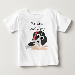 Camiseta Para Bebê Um Smart Puppy