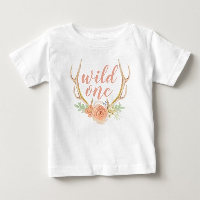 Camiseta Para Bebê Um T infantil selvagem (Frente)