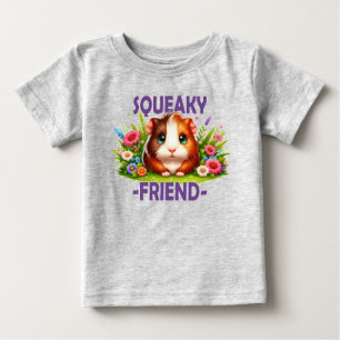 Camiseta Para Bebê Um trocadilho. Cartografia de porco "Cué Baby Guin