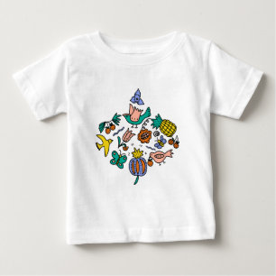 Camiseta Para Bebê Um verão frutado e bonito