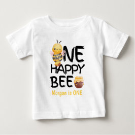Camiseta Para Bebê Uma Abelha Feliz Mel Amarelo  Garotas Abelhas 1º A