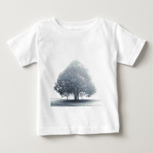 Camiseta Para Bebê Uma árvore no nevoeiro (Frente)