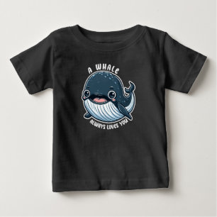 Camiseta Para Bebê Uma Baleia Sempre Te Ama Presente Para Amante de B