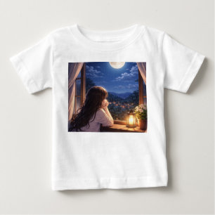 Camiseta Para Bebê Uma Conversa Silenciosa com o Céu