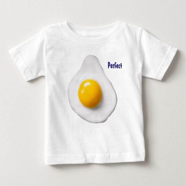 Camiseta Para Bebê Uma Correspondência Perfeita - Ovo (Frente)
