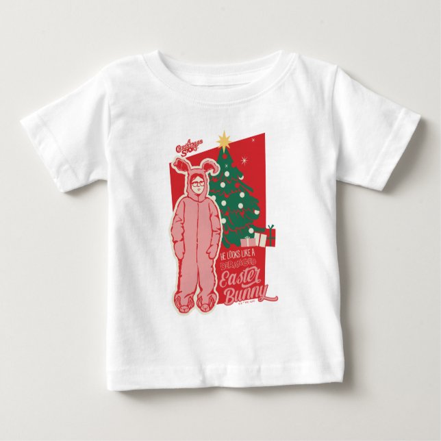 Camiseta Para Bebê Uma história de Natal | Coelhinho de Páscoa Derang (Frente)