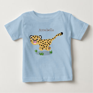 Camiseta Para Bebê Uma ilustração de desenho animado de um bebê bo