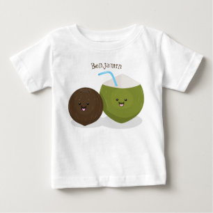 Camiseta Para Bebê Uma ilustração de desenho animado de um caiaque