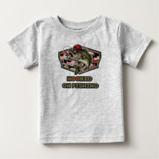 Camiseta Para Bebê Uma ilustração divertida e ousada de um baixo cool