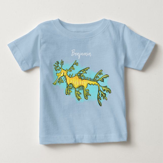 Camiseta Para Bebê Uma ilustração engraçada e engraçada do desenho do (Frente)