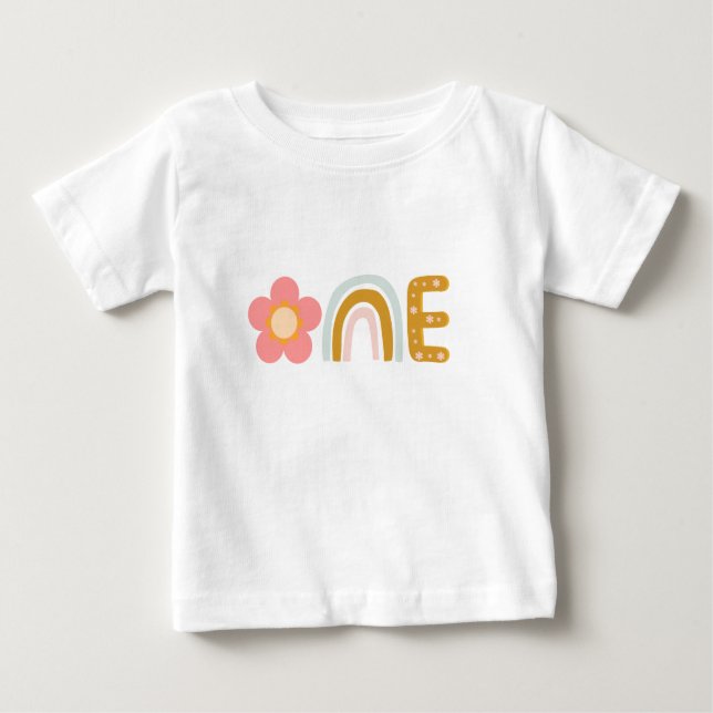 Camiseta Para Bebê Uma Menina Um T-Shirt (Frente)