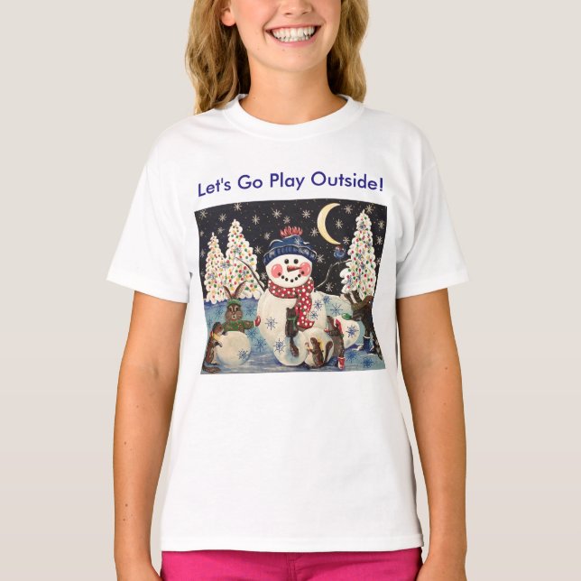Camiseta Para Bebê "Uma Noite Mágica na Neve" (Frente)