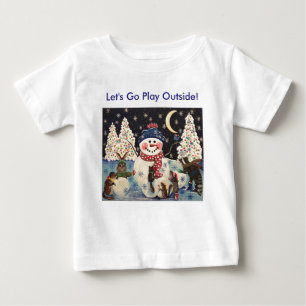 Camiseta Para Bebê "Uma Noite Mágica na Neve"
