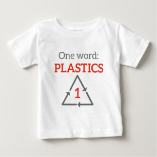 Camiseta Para Bebê Uma palavra: Plásticos