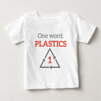 Camiseta Para Bebê Uma palavra: Plásticos
