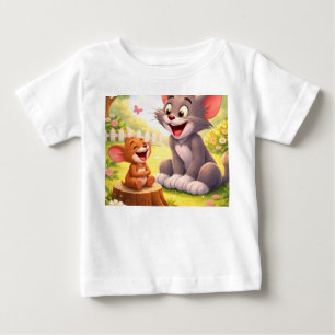 Camiseta Para Bebê Uma pausa alegre no jardim