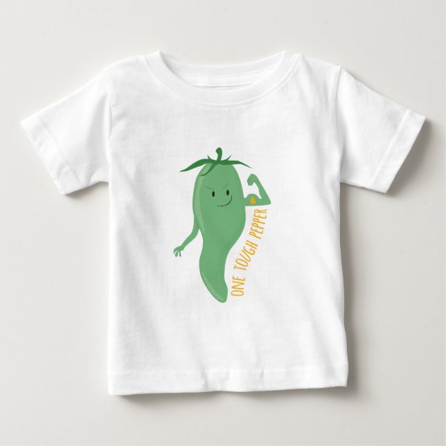 Camiseta Para Bebê Uma pimenta resistente (Frente)