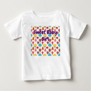 Camiseta Para Bebê Uma Plethora de Flores